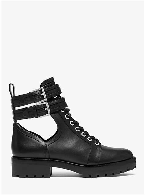 women's michael michael kors mk bensen leather combat boot stores|Bensen Leather Combat Boot .